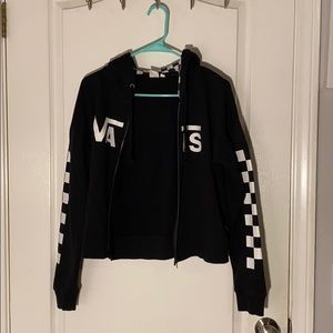 Vans Black and White Zip Up